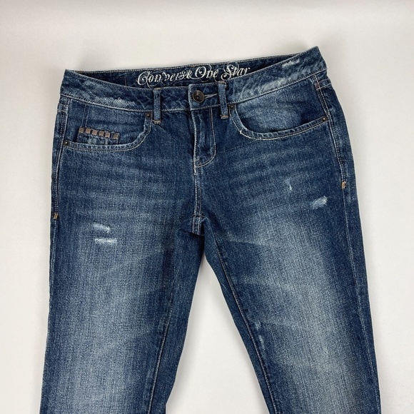 Converse One Star Crosby Tom Boy Jeans Womens 4 Blue Denim Distressed - Picture 3 of 15